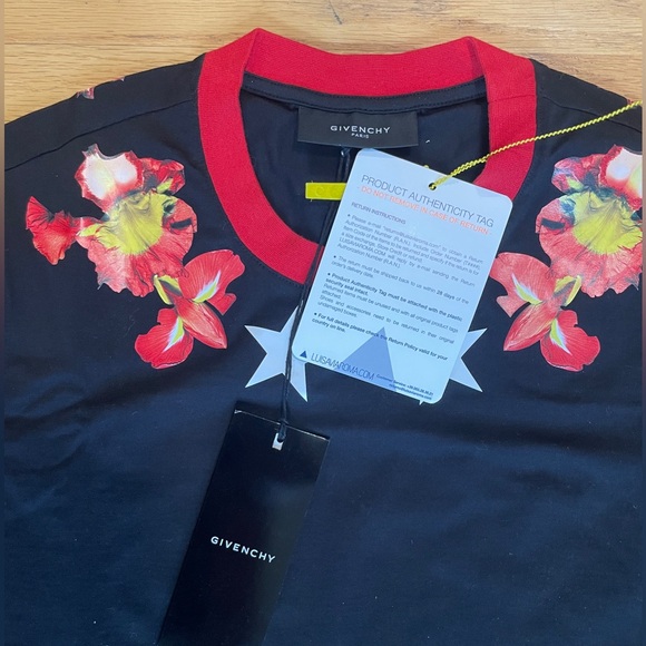 NWT Givenchy 100% Cotton Floral T-Shirt - Picture 5 of 6